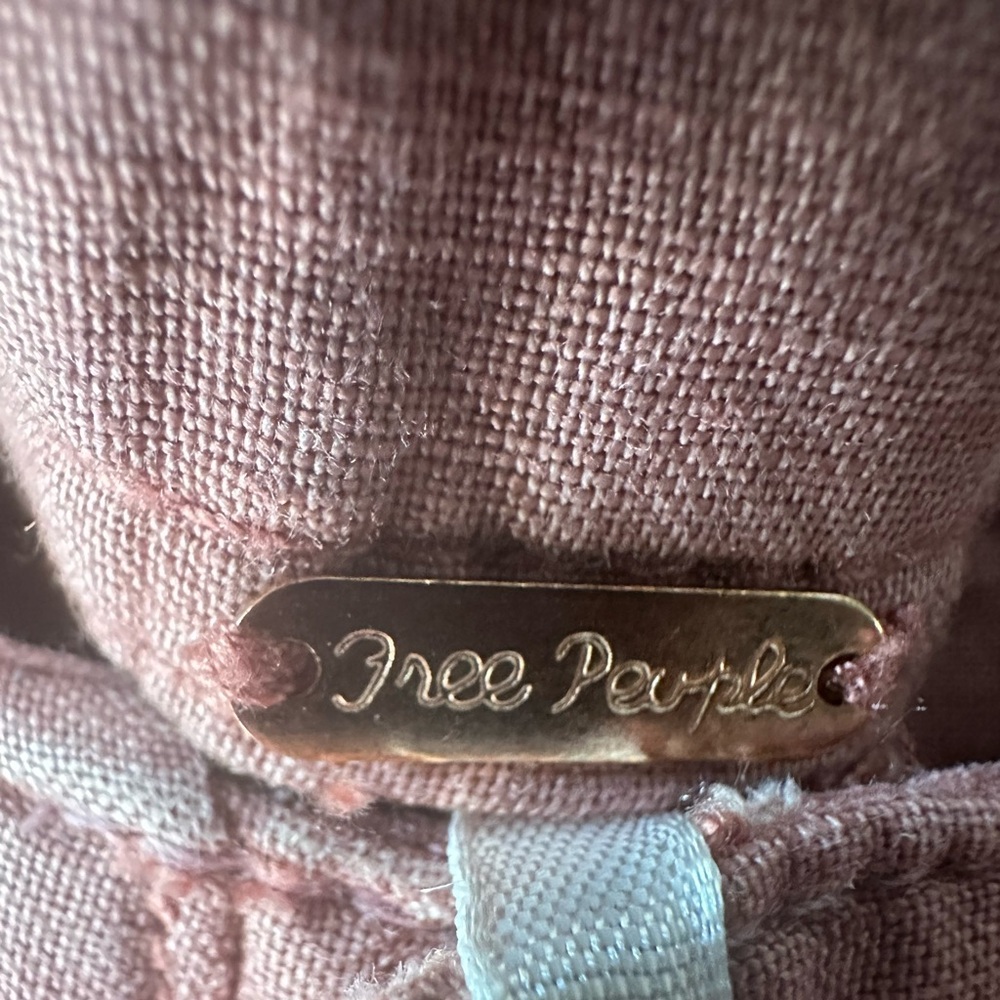Free People Wide-Leg Chinos in Dusty Rose - Picture 4 of 8